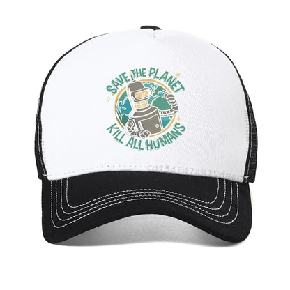 Save The Planet Kill All Humans Futurama Merch Baseball Cap