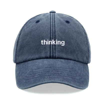 "thinking" Baseball Cap Vintage Washed Unisex Dad Hat