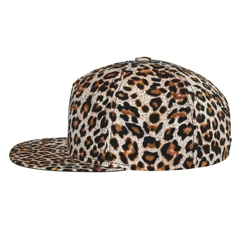 Leopard Print Snapback Cap Men Women