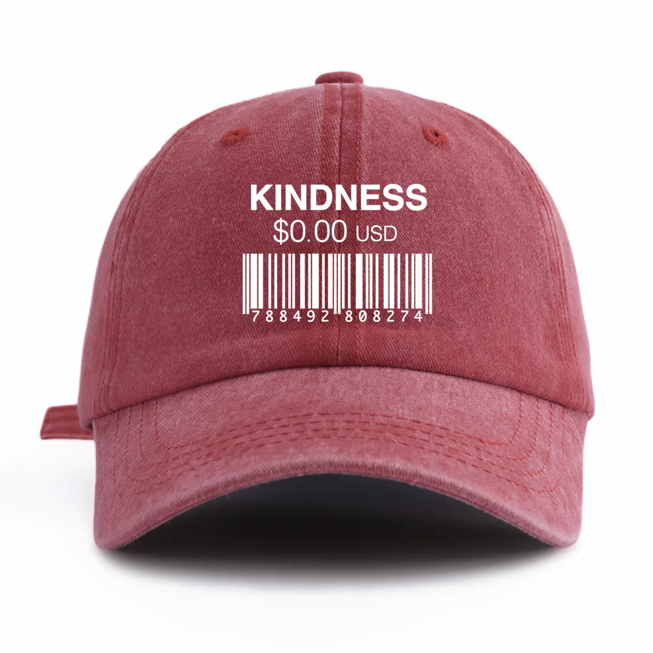 KINDNESS Print Washed Baseball Cap For Adults