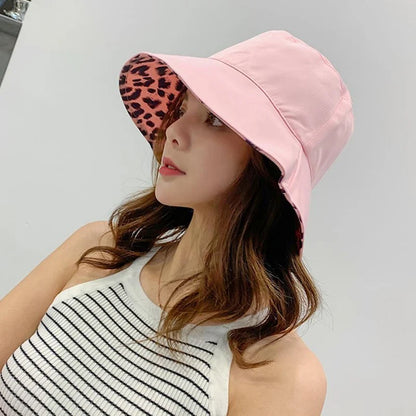 Leopard Reversible Bucket Hat Women