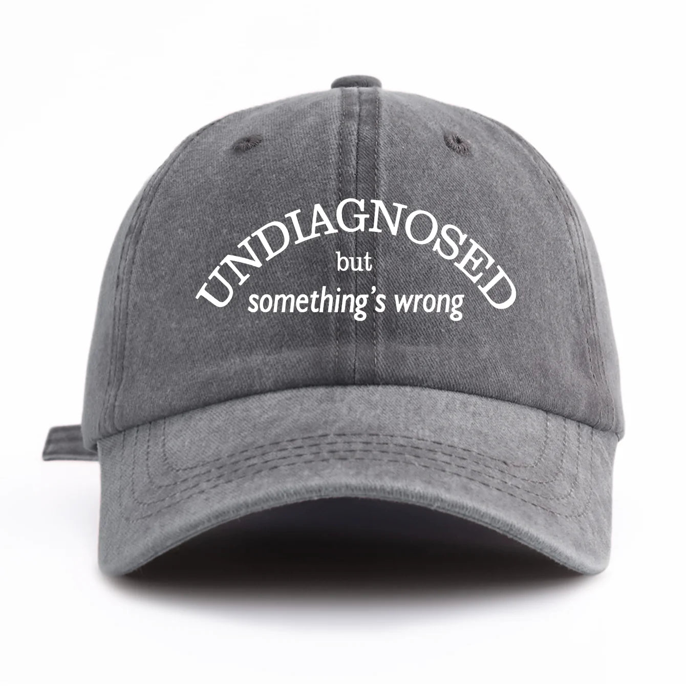 SOMETHING WRONG Print Washed Baseball Cap For Adults