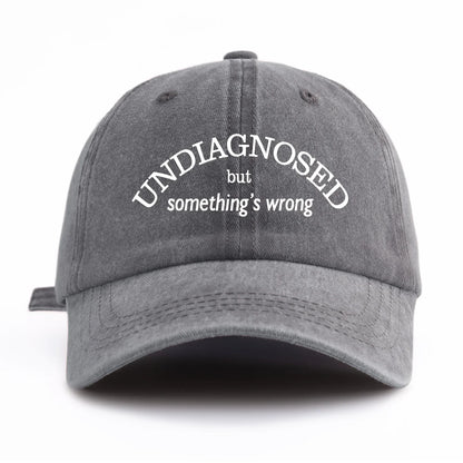 SOMETHING WRONG Print Washed Baseball Cap For Adults