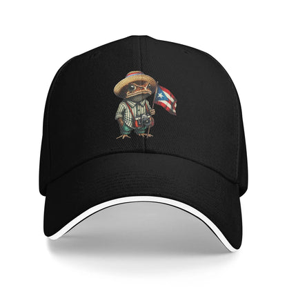 Coqui Frog Puerto Rico Flag Puerto Rican Casual Baseball Cap