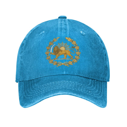 Baseball Cap Lion And Sun Emblem Of Persia Iran