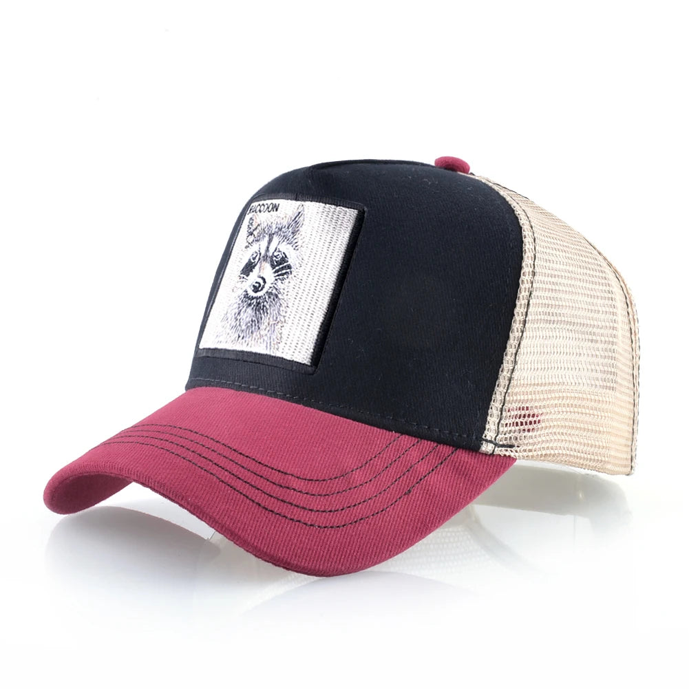 Spring Summer Baseball Cap With Lion Embroidery