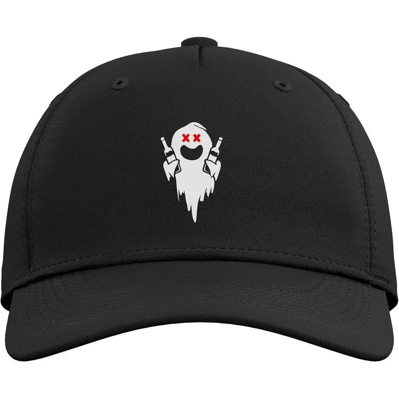 Ghost Holding Drinks Adjustable Baseball Hat