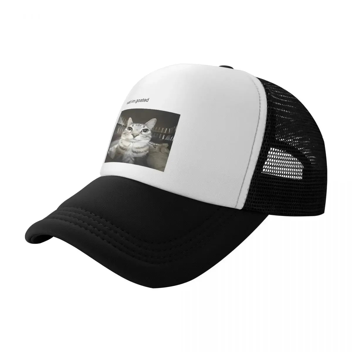 Wait I'm Goated Cat Mesh Baseball Cap