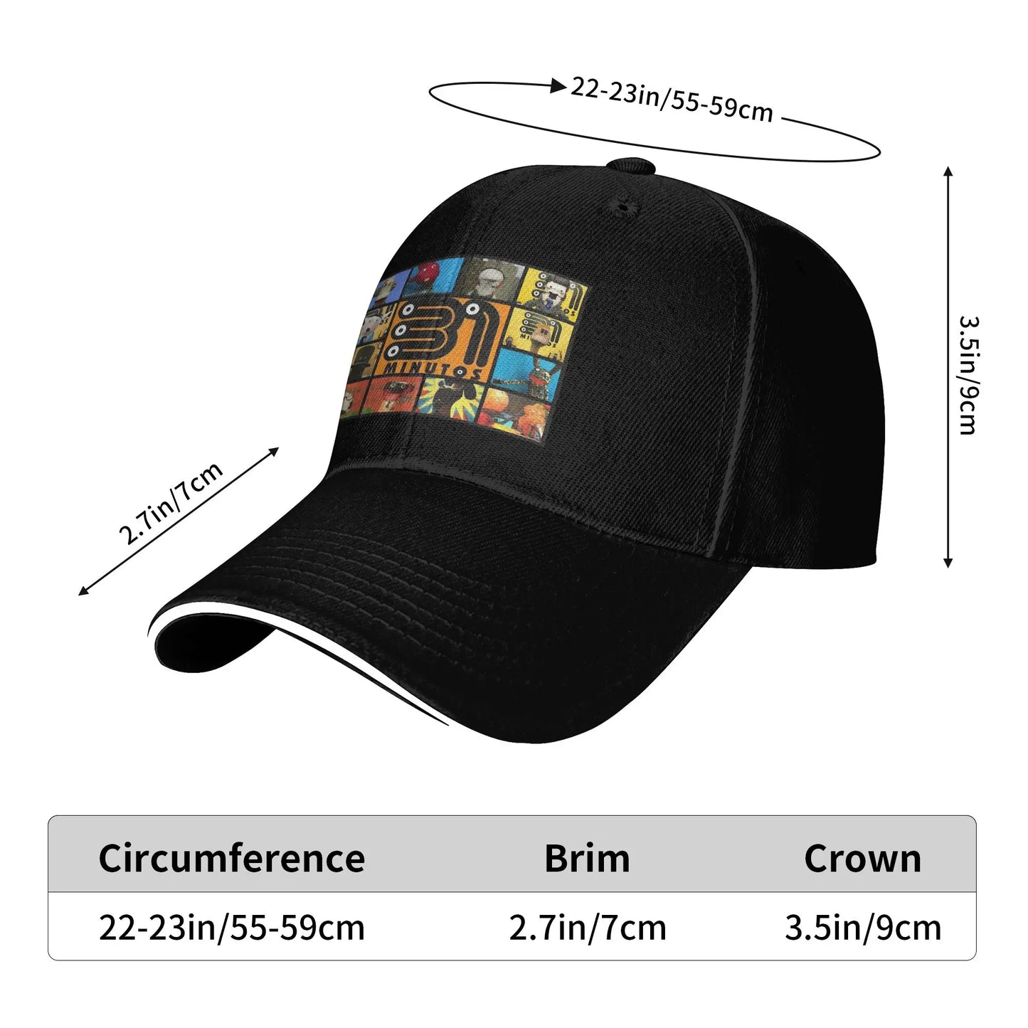 31 Minutos Cartoon Baseball Cap