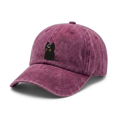Vintage Black Owl Baseball Cap