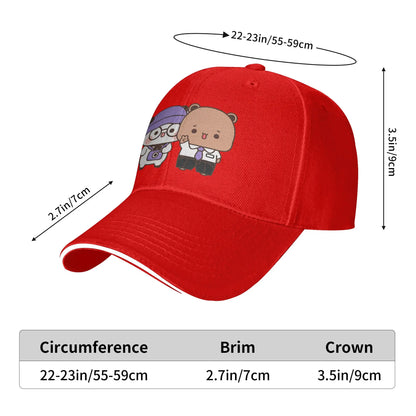 Bear And Panda Bubu Dudu Balloon Sun Baseball Cap