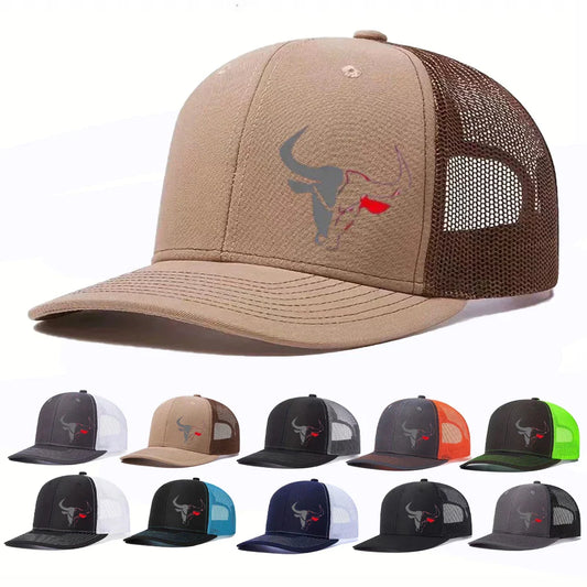 Casual Bull Head Print Summer Baseball Cap Mesh