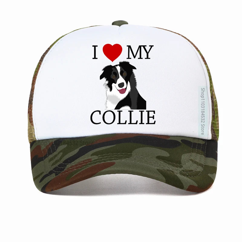 I Love My Border Collie Baseball Cap