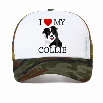 I Love My Border Collie Baseball Cap