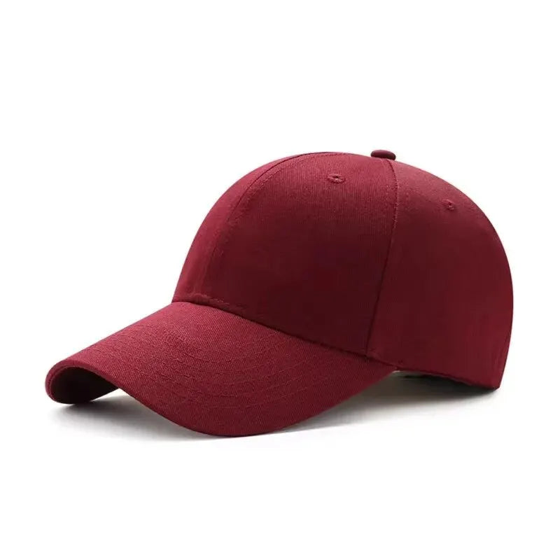 Men's and Women's Summer Baseball Cap Pure Cotton Solid Color Cap