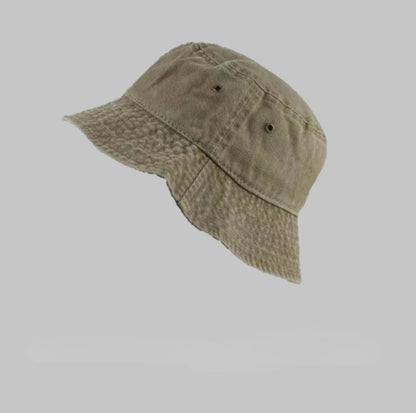 Fashion Women Men Washed Denim Solid Vintag Bucket Hats