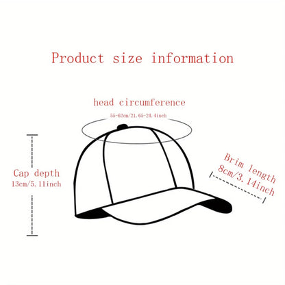 Lettered Smiley Face Print Stylish Baseball Cap For Men And Women
