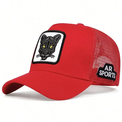 Animal Embroidery Net Rooster Hat Male And Female Animal Baseball Cap