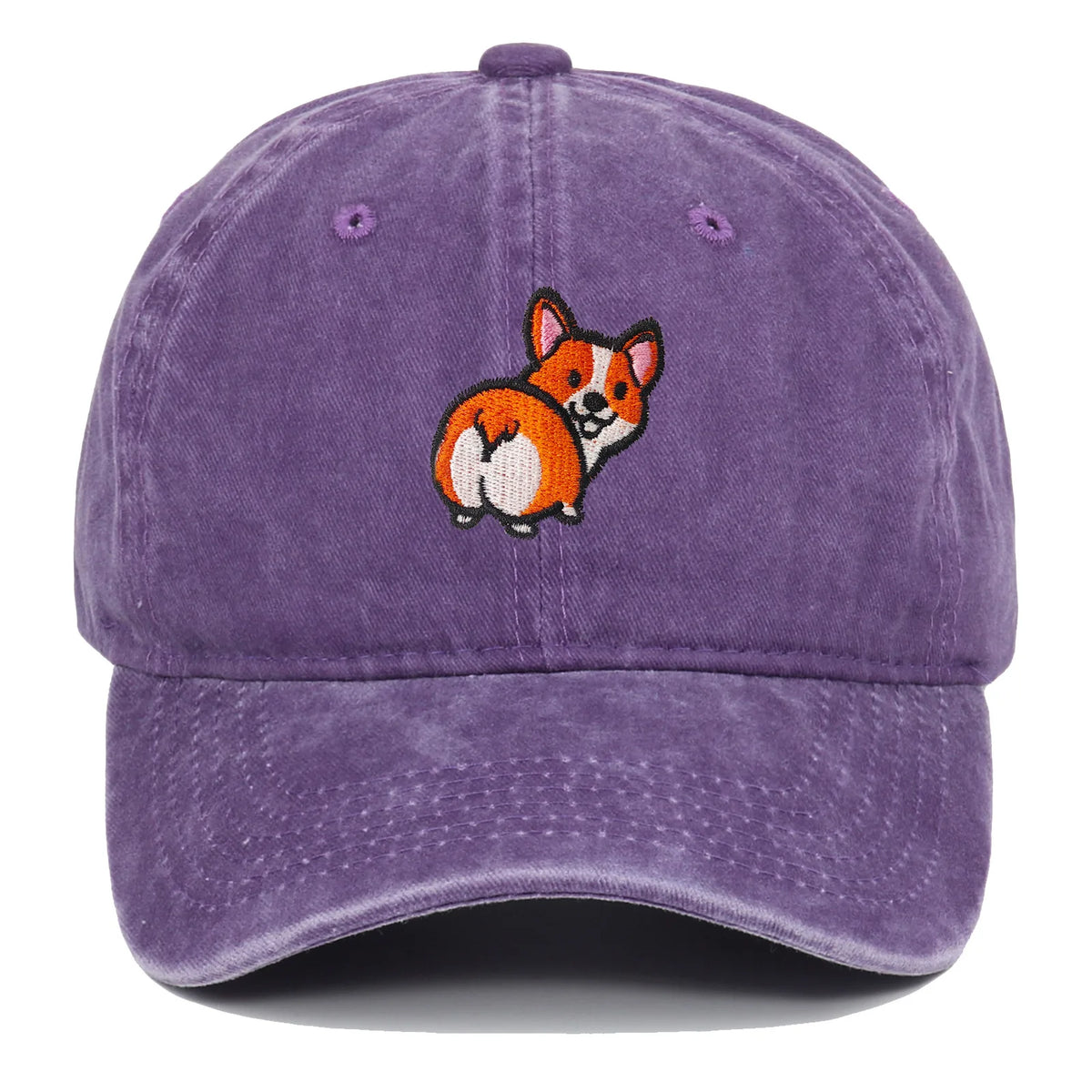 Fun Corgi Canine Embroidered Baseball Hats