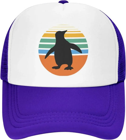 New Vintage Penguin Mesh Baseball Cap