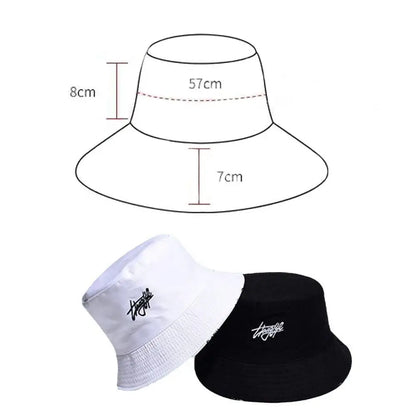 Portable Foldable Double-sided Bucket Hat Lightweight Japanese Style