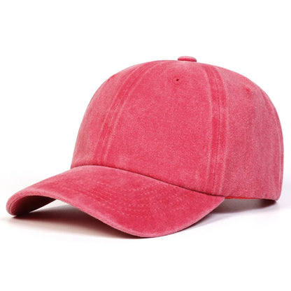Unisex Light Washed Solid Color Baseball Caps