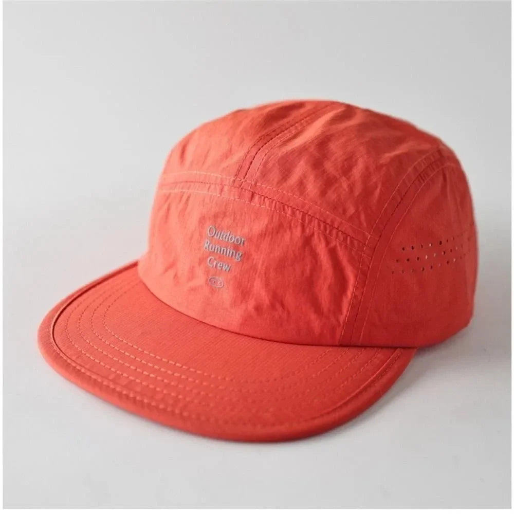 Fashion Plaid Thin Sun Cap Quick-drying Letter Embroidery Sports Running Cap Baseball Cap