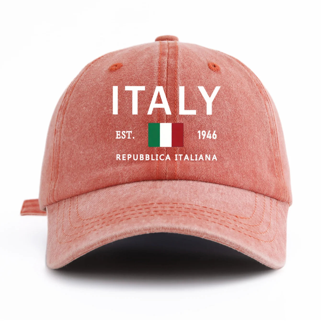 ITALY Print Washed Baseball Cap For Adults