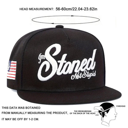 Unisex Stoned Letter Embroidery Hip-Hop Hats Baseball Caps Snapback Caps