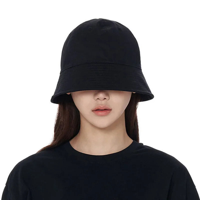 Fashion Girly Overfit Round Bucket Hat Ladies Daily Fisherman Cap
