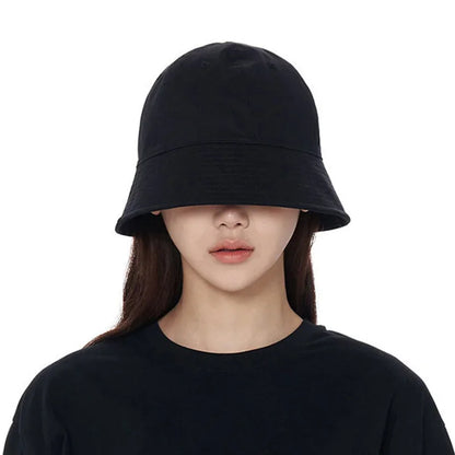 Fashion Girly Overfit Round Bucket Hat Ladies Daily Fisherman Cap