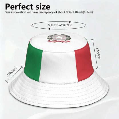 Italy Fisherman Hats Custom Name Number Team Logo Flat Bucket Cap