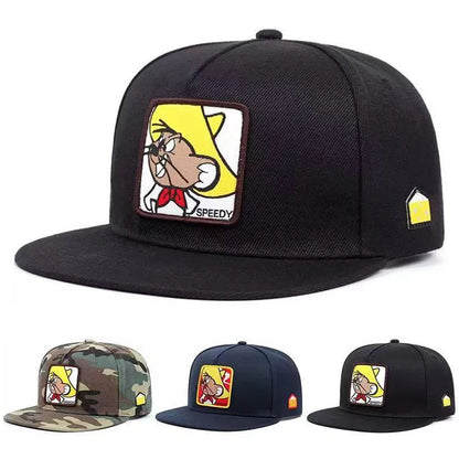 Creative Snapback Hat SPEEDY Mouse Labeling Street HipHop Hat