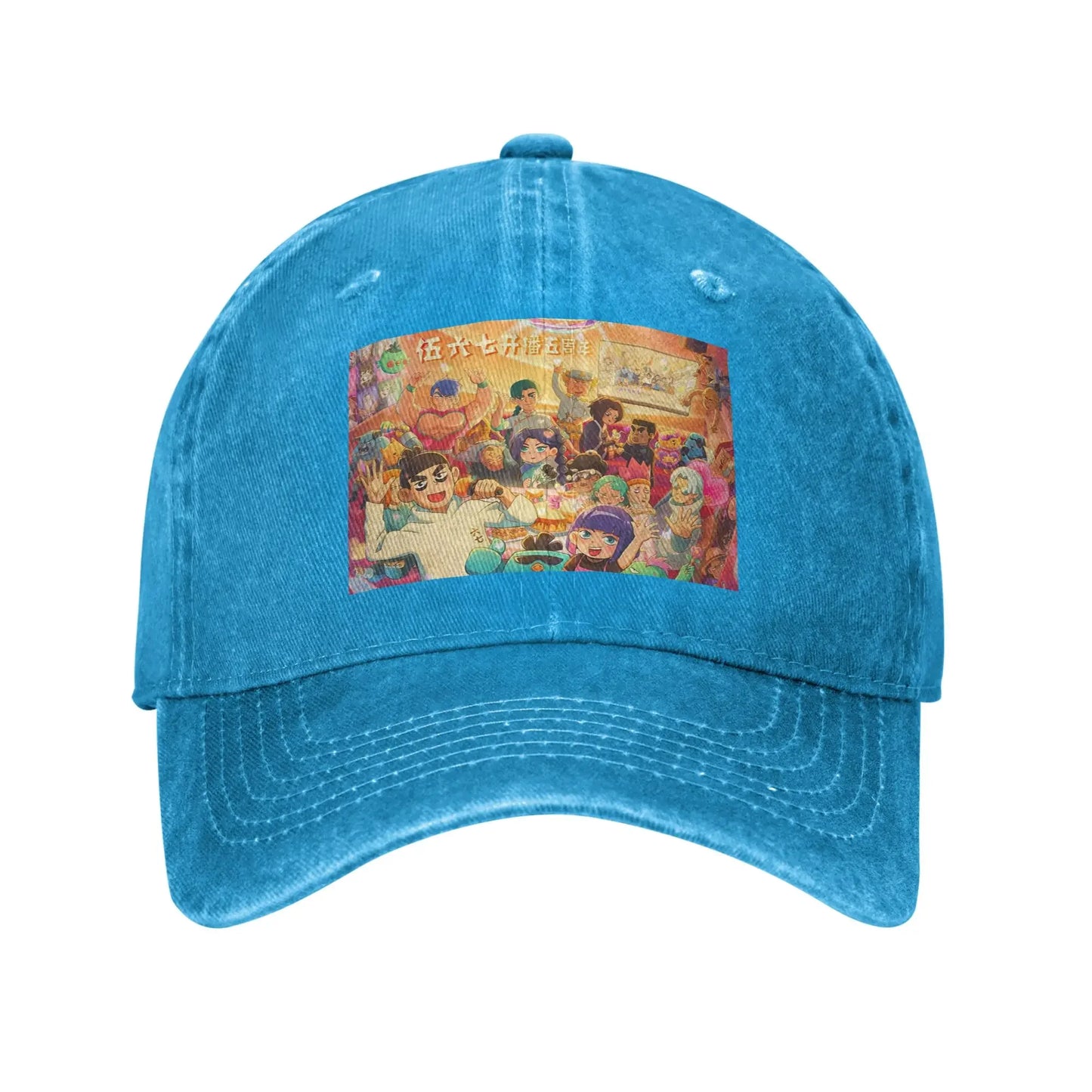 Scissor Seven Action Manga Cartoon Washed Denim Cap Casual Baseball Caps