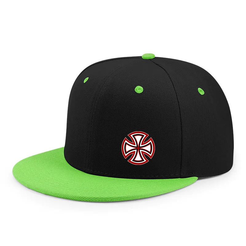 Printed Snowflake Pattern Flat Edge Snapback Cap
