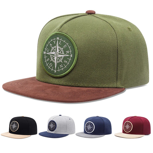 Men's Retro Street Hip Hop Hat Women's Decorative Color blocked Snapback Cap
