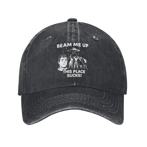 Beam Me Up This Place Sucks Casual Baseball Cap