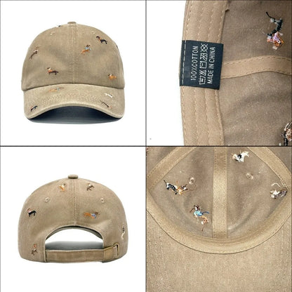 Fashion Punk Embroidery Puppy Cap Baseball Cap