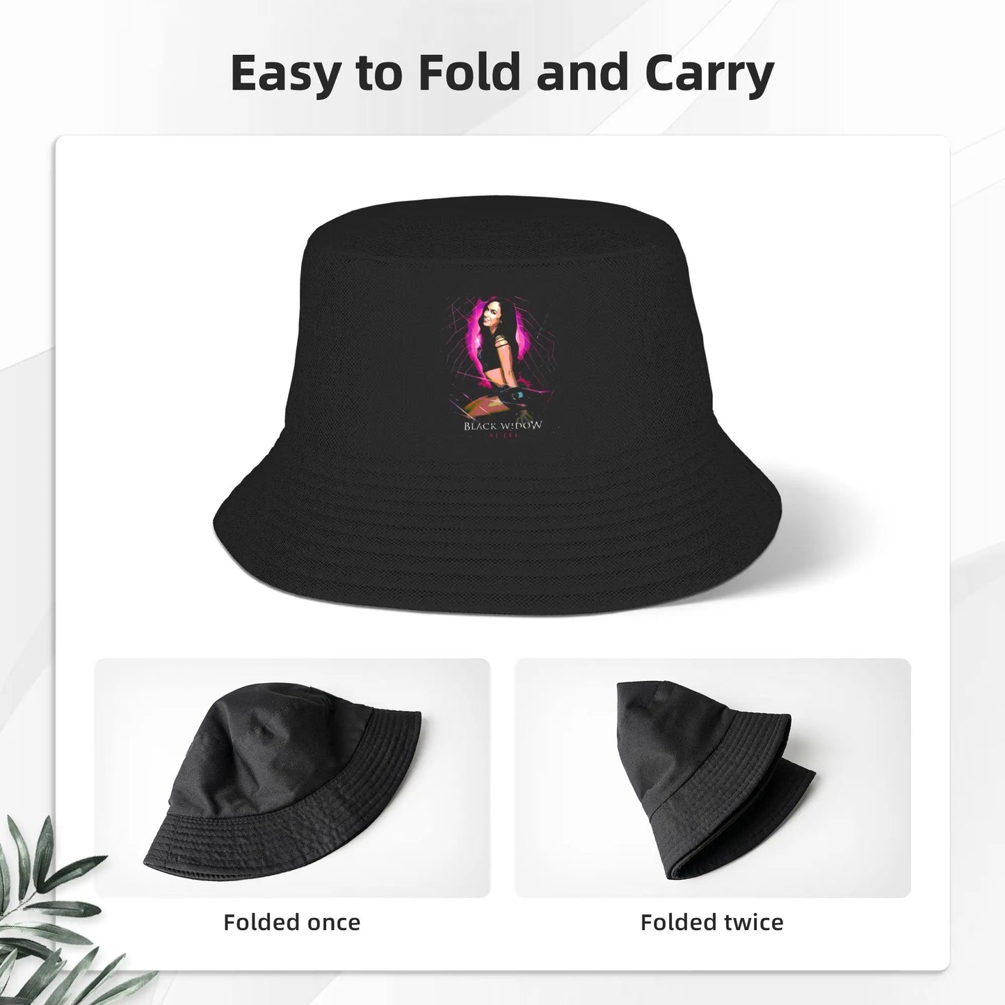 AJ Lee Black-Widow Bucket Hat