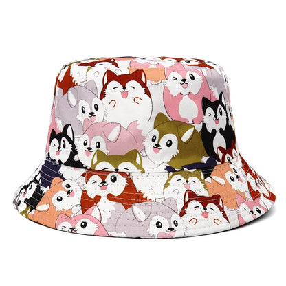 Summer Sun Hat Reversible Yellow Duck Bucket Hat