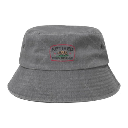 Retired Drug Dealer Unisex Cotton Bucket Hats Adjustable Outdoor Sun Hat for Beach Travel