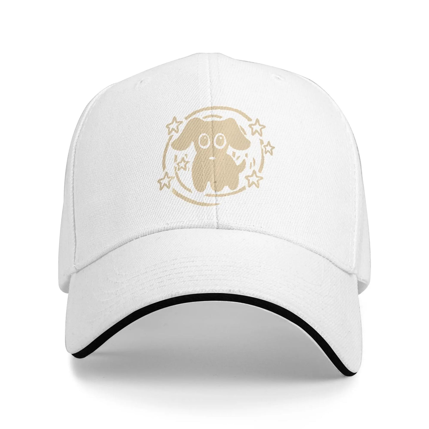 Happy Dog Mutt Puppy Pooch Under Starry Tail Comt Baseball Cap