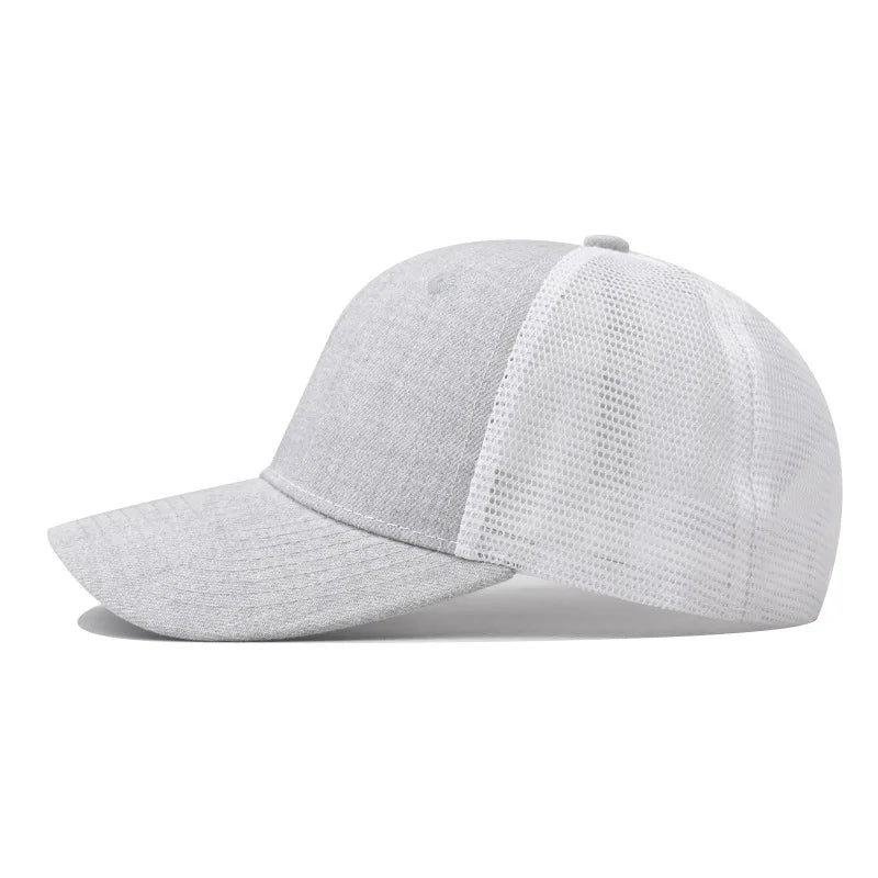 Baseball Cap Adult Net Cap Shallow Curved Eaves Hat Unisex Hip Hop Fitted Cap
