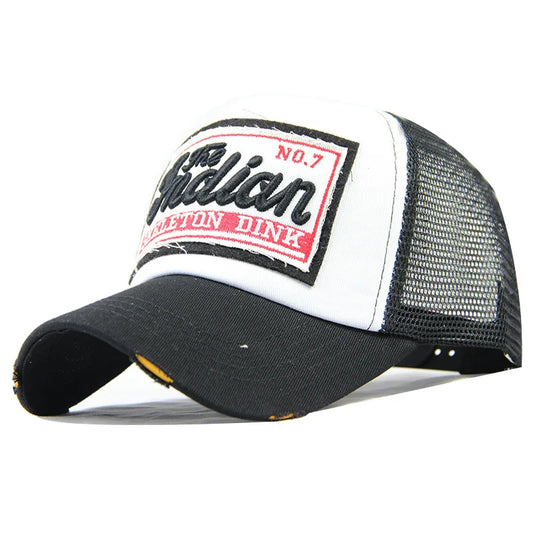Fashion Letter Embroidery Baseball Cap Summer Breathable Mesh