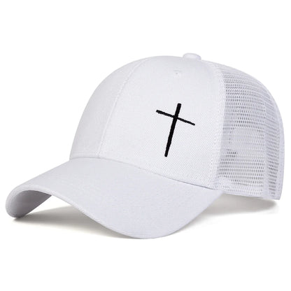 Unisex Cross Embroidery Baseball Caps