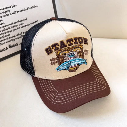 American Retro Baseball Cap Mesh Breathable UPF50+