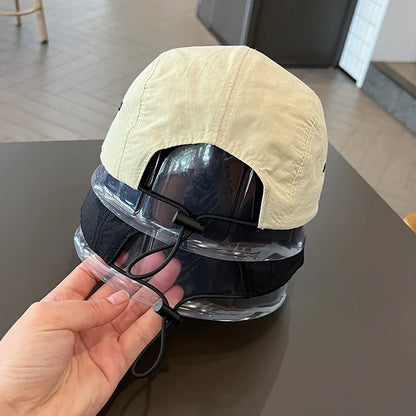 Short Brim Embroidery Baseball Cap