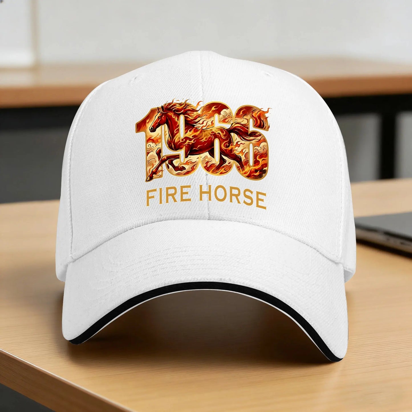 1966 60th Birthday Year of The Fire Horse Zodiac Year Sun Baseball Cap