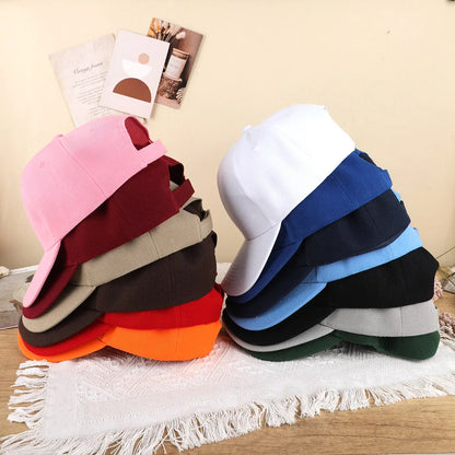 Solid Color Baseball Caps For Women Men Summer Sun Hats