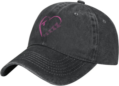 I'm A Survivor Heart Pink Ribbon Breast Cancer Awareness Baseball Cap